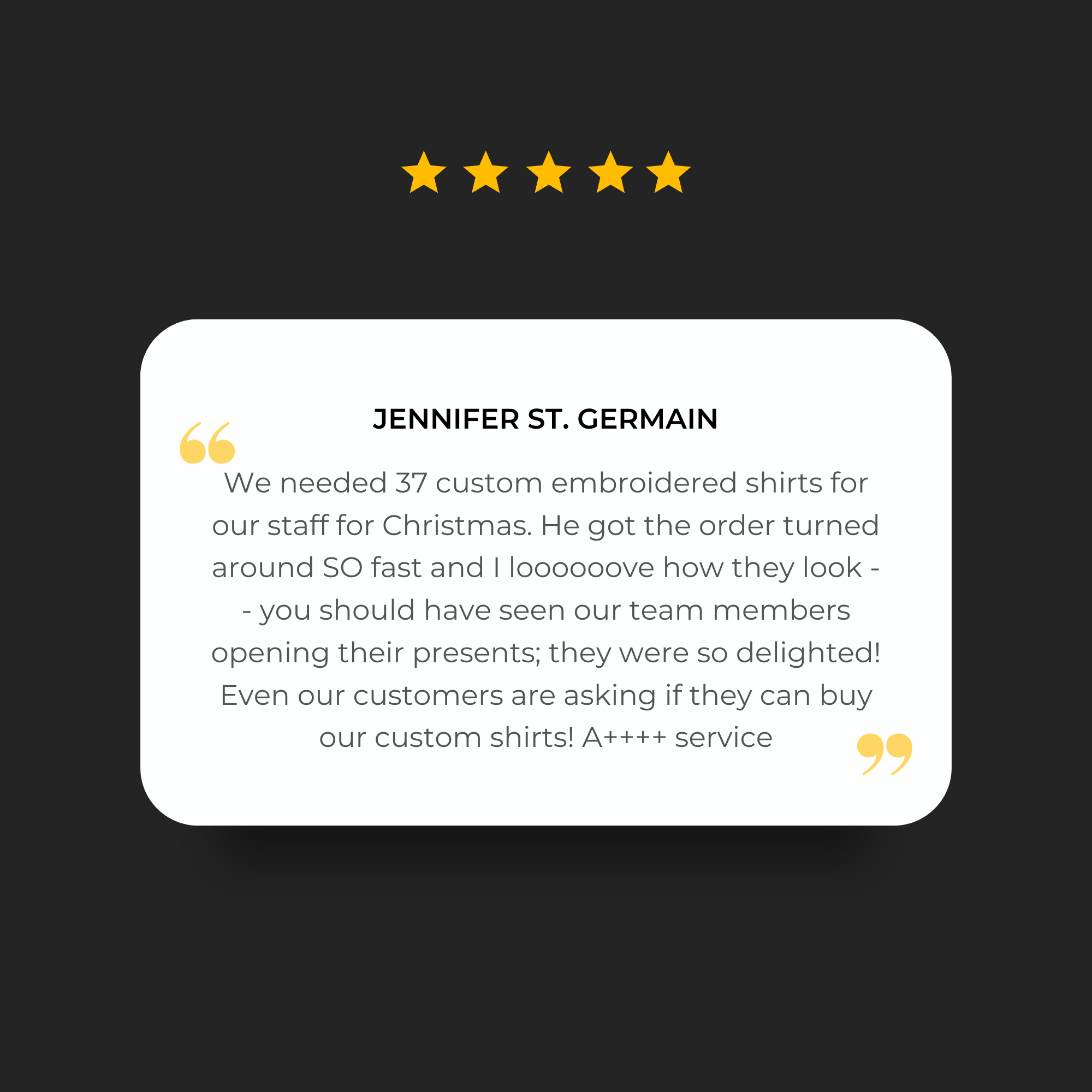 AME Customer Review 5 Stars